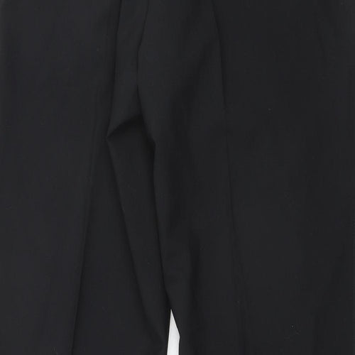 Marks and Spencer Mens Black Polyester Dress Pants Trousers Size 32 in L33 in Regular Zip
