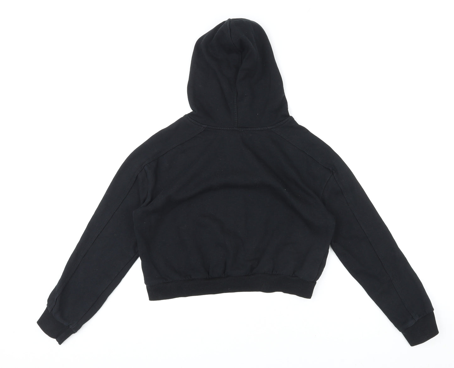 River Island Girls Black Cotton Pullover Hoodie Size 11-12 Years Pullover