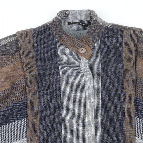 Avoca Mens Multicoloured Striped Jacket Coat Size L Button