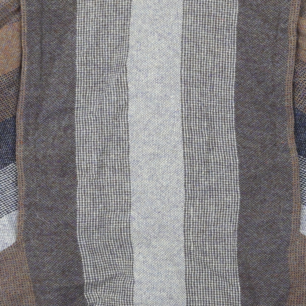 Avoca Mens Multicoloured Striped Jacket Coat Size L Button