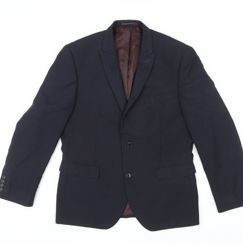 NEXT Mens Blue Polyester Jacket Suit Jacket Size 42 Regular