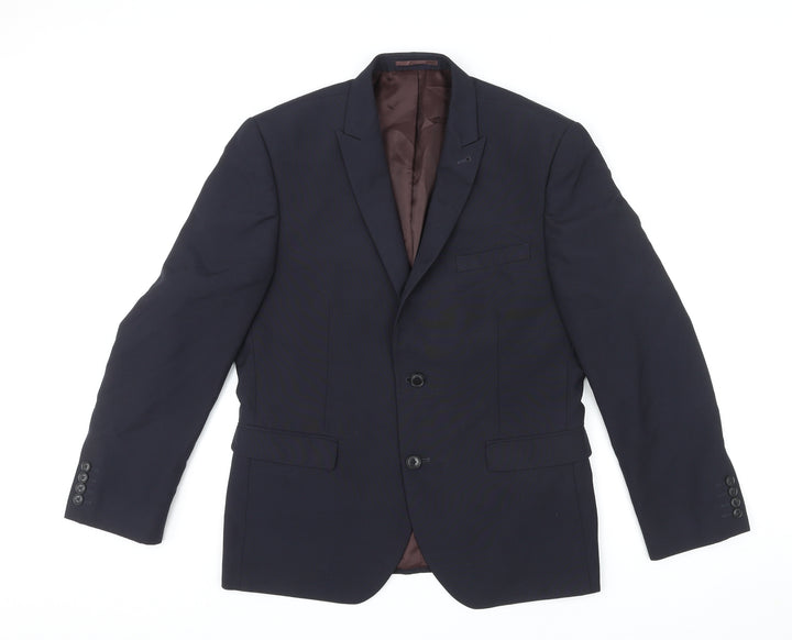 NEXT Mens Blue Polyester Jacket Suit Jacket Size 42 Regular