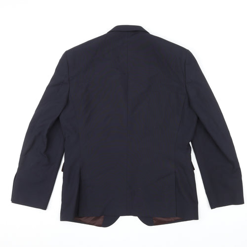 NEXT Mens Blue Polyester Jacket Suit Jacket Size 42 Regular