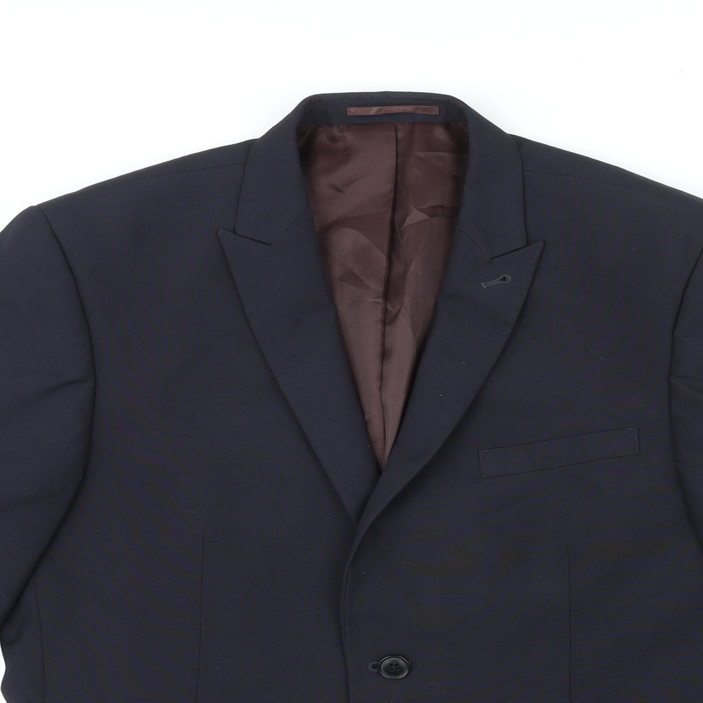 NEXT Mens Blue Polyester Jacket Suit Jacket Size 42 Regular