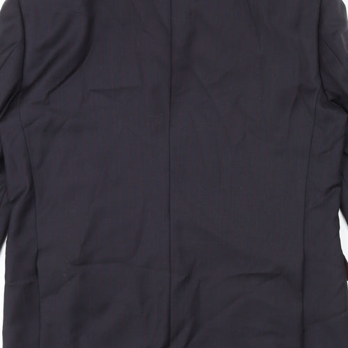 NEXT Mens Blue Striped Wool Jacket Suit Jacket Size 36 Regular - Five-Button Sleeve