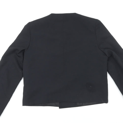 St Michael Womens Black Jacket Blazer Size 14 Button