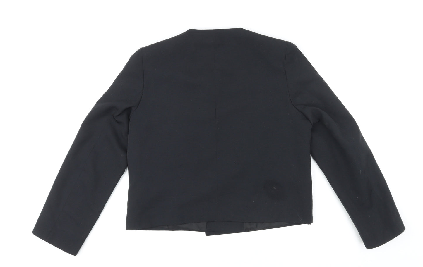 St Michael Womens Black Jacket Blazer Size 14 Button