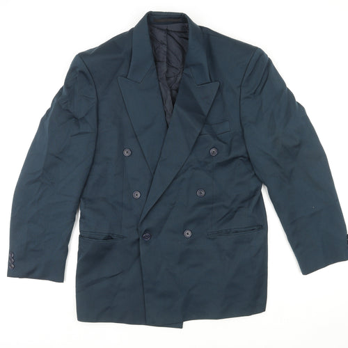 C&A Mens Blue Polyester Jacket Suit Jacket Size M Regular