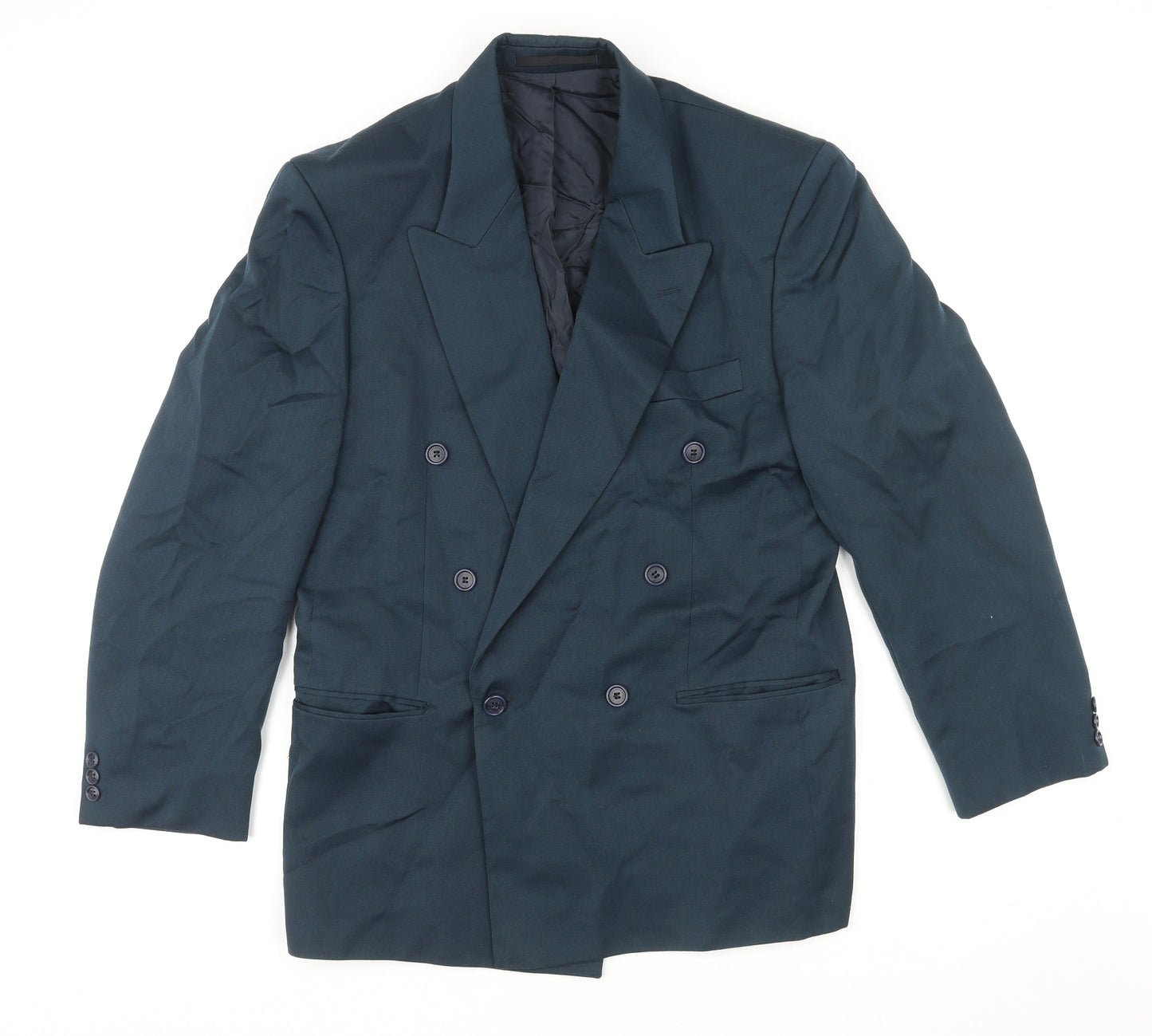 C&A Mens Blue Polyester Jacket Suit Jacket Size M Regular