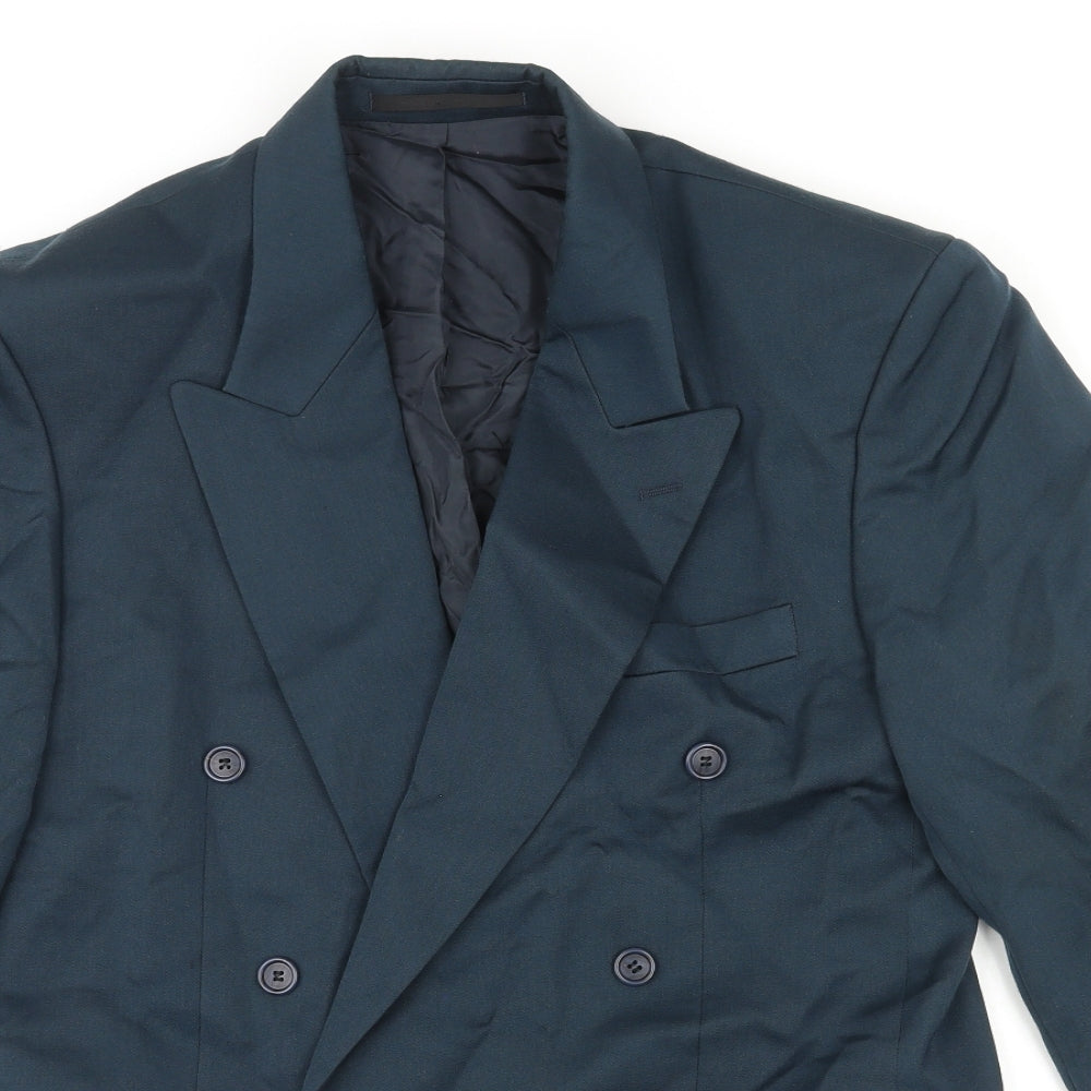 C&A Mens Blue Polyester Jacket Suit Jacket Size M Regular