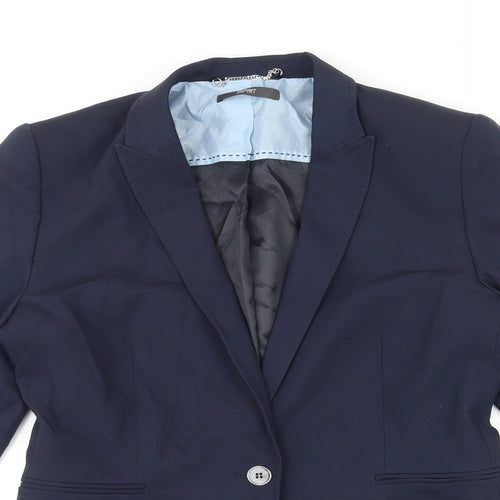 Esprit Womens Blue Polyester Jacket Blazer Size 10