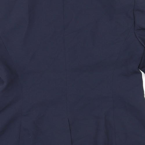 Esprit Womens Blue Polyester Jacket Blazer Size 10
