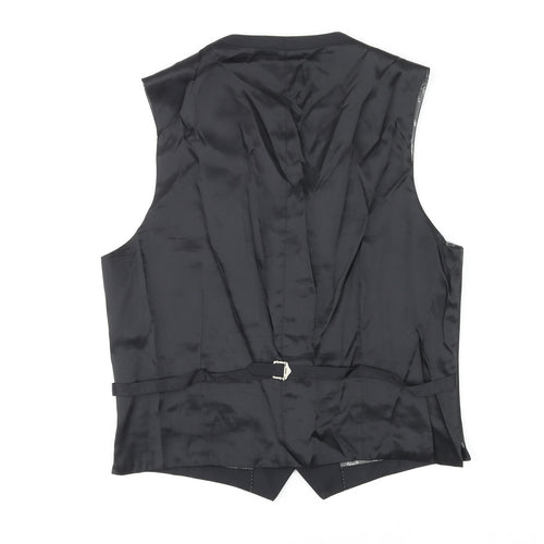 NEXT Mens Black Wool Jacket Suit Waistcoat Size 42 Regular