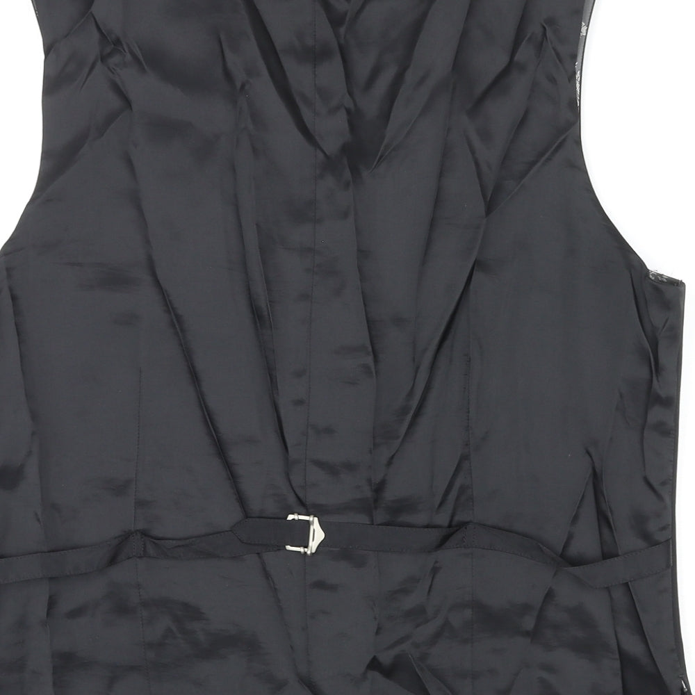 NEXT Mens Black Wool Jacket Suit Waistcoat Size 42 Regular