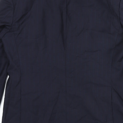 Marks and Spencer Mens Blue Striped Wool Jacket Suit Jacket Size M Regular