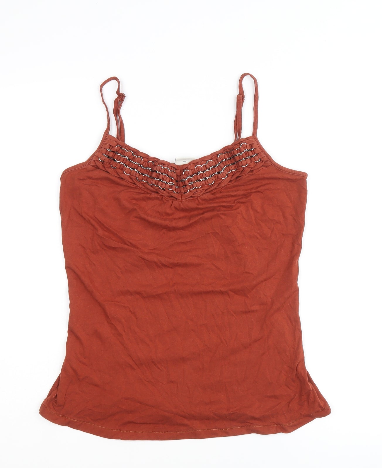 Esprit Womens Orange Polyester Camisole Tank Size M Scoop Neck - Neckline Detail