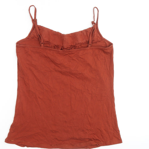 Esprit Womens Orange Polyester Camisole Tank Size M Scoop Neck - Neckline Detail