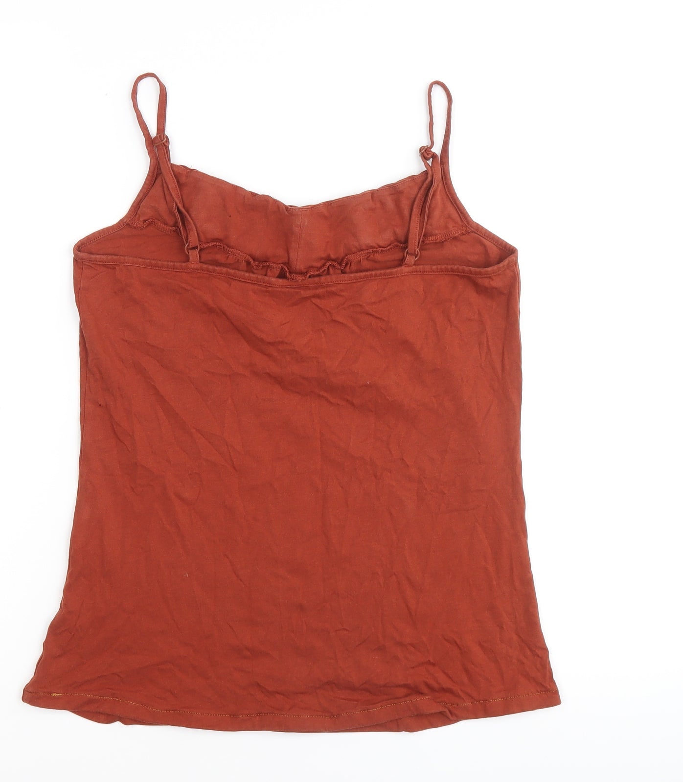 Esprit Womens Orange Polyester Camisole Tank Size M Scoop Neck - Neckline Detail