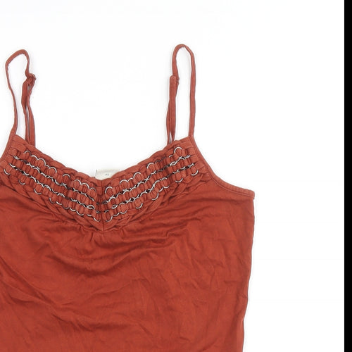 Esprit Womens Orange Polyester Camisole Tank Size M Scoop Neck - Neckline Detail