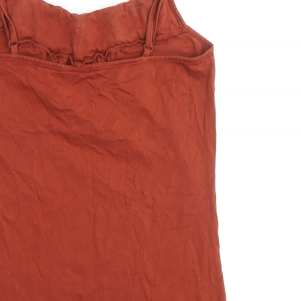 Esprit Womens Orange Polyester Camisole Tank Size M Scoop Neck - Neckline Detail