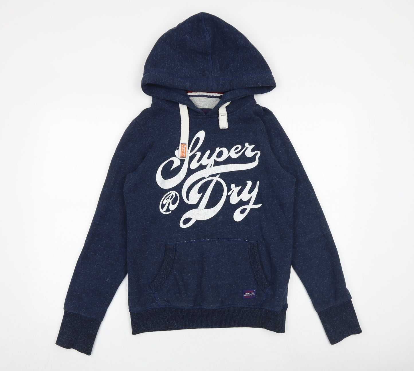 Superdry Mens Blue Cotton Pullover Hoodie Size S