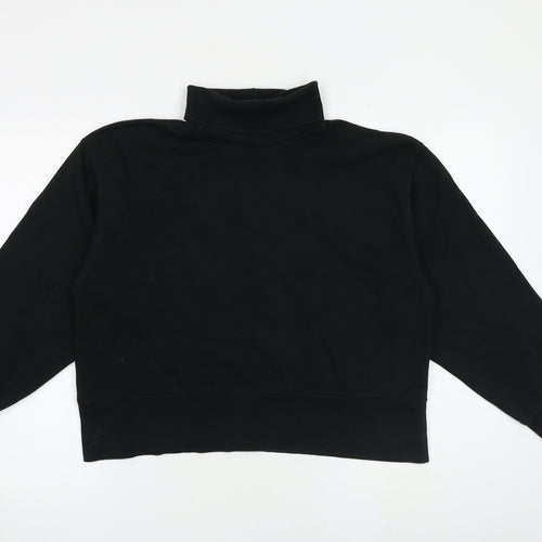 Zara Womens Black Polyester Pullover Sweatshirt Size L
