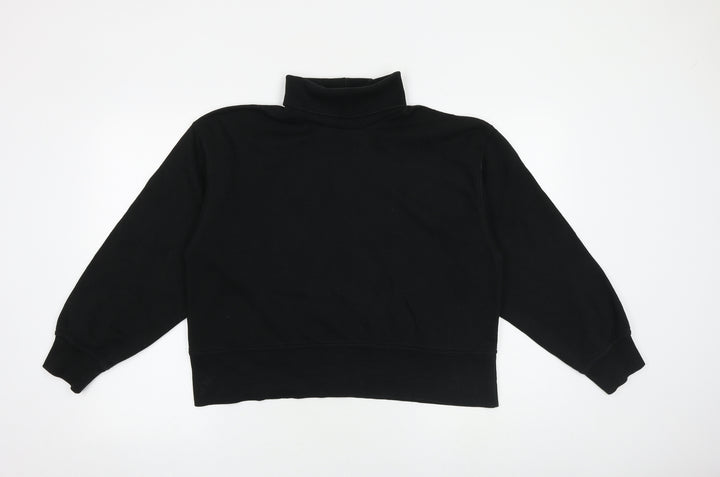 Zara Womens Black Polyester Pullover Sweatshirt Size L