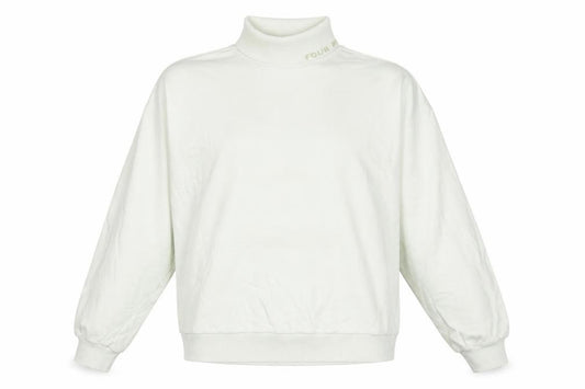 Front view of ASOS women’s green cotton pullover sweatshirt, size XS, pullover