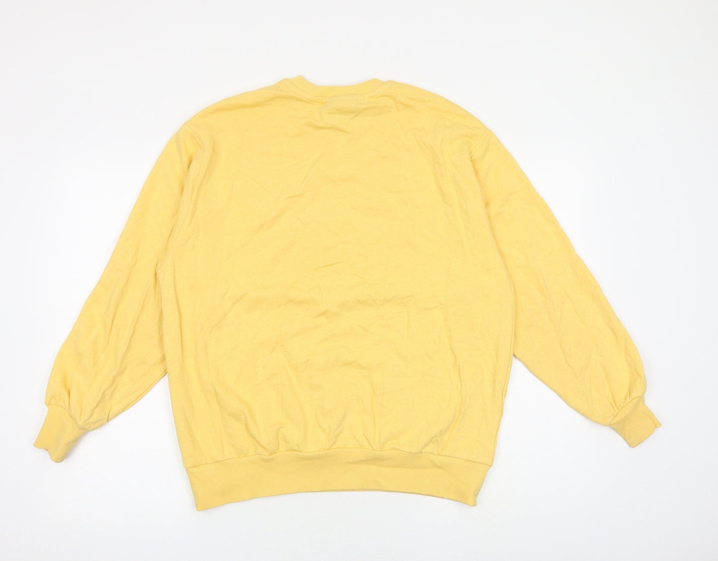Reclaimed Vintage Womens Yellow 100% Cotton Pullover Sweatshirt Size S Pullover - Reclaimed Vintage London