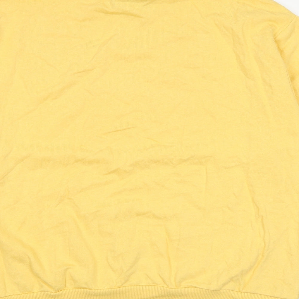 Reclaimed Vintage Womens Yellow 100% Cotton Pullover Sweatshirt Size S Pullover - Reclaimed Vintage London