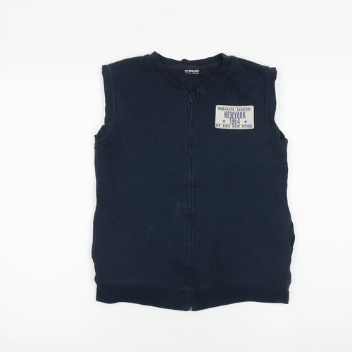 Vertbaudet Boys Blue Gilet Jacket Size 10 Years Zip