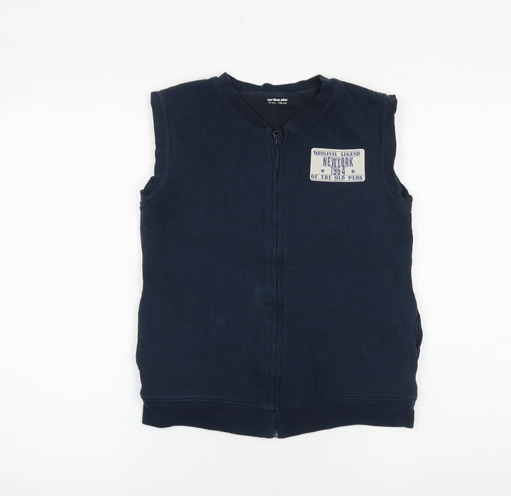 Vertbaudet Boys Blue Gilet Jacket Size 10 Years Zip