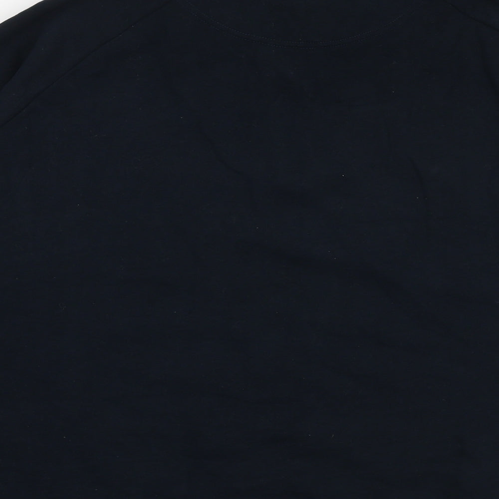 Marks and Spencer Mens Blue Cotton Henley Sweatshirt Size 3XL