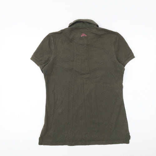 Joules Womens Green Cotton Basic Polo Size 10 Collared
