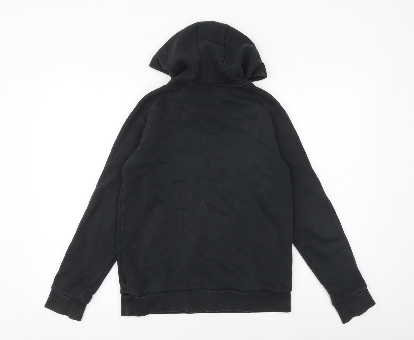 adidas Boys Black Cotton Pullover Hoodie Size 13-14 Years Pullover