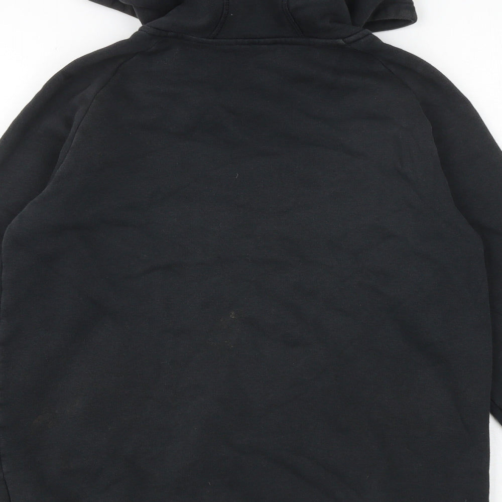 adidas Boys Black Cotton Pullover Hoodie Size 13-14 Years Pullover