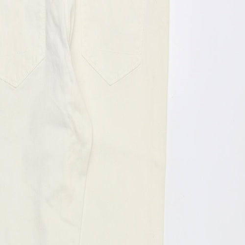Yessica Womens Ivory Cotton Skinny Jeans Size 10 L31 in Slim Zip