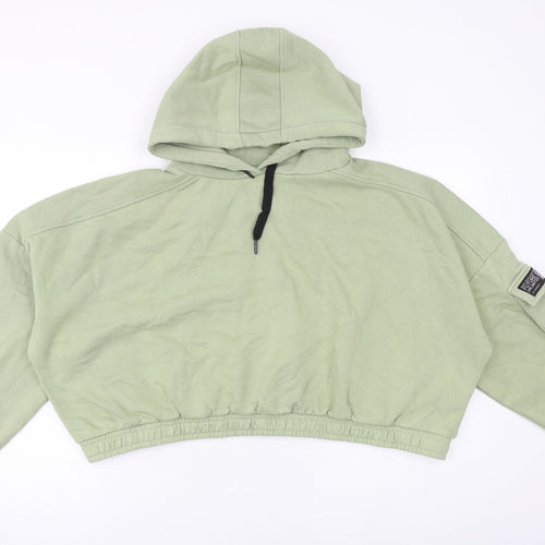 Kim Petras Womens Green Cotton Pullover Hoodie Size 2XL Pullover