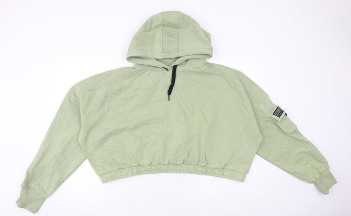 Kim Petras Womens Green Cotton Pullover Hoodie Size 2XL Pullover