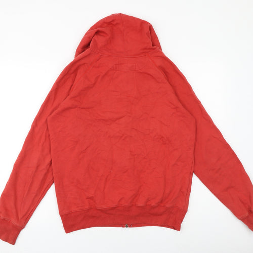 Octane Mens Red Cotton Full Zip Hoodie Size L