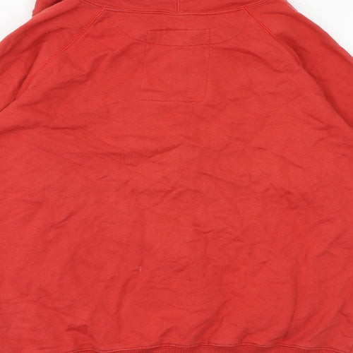 Octane Mens Red Cotton Full Zip Hoodie Size L