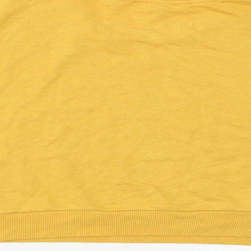 New Look Womens Yellow Cotton Pullover Sweatshirt Size 12 Pullover - Detroit League