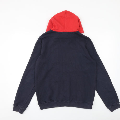 Macron Boys Blue Cotton Pullover Hoodie Size L Pullover - Stoke City FC
