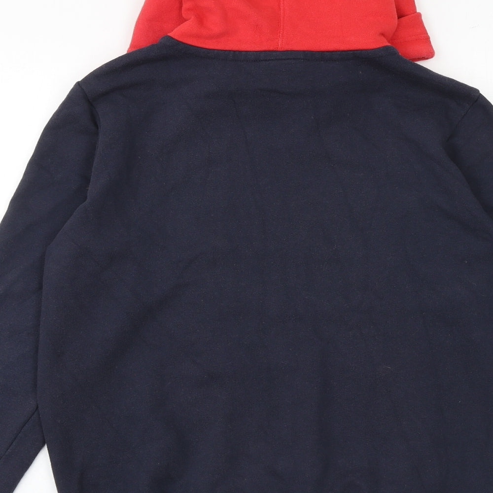 Macron Boys Blue Cotton Pullover Hoodie Size L Pullover - Stoke City FC