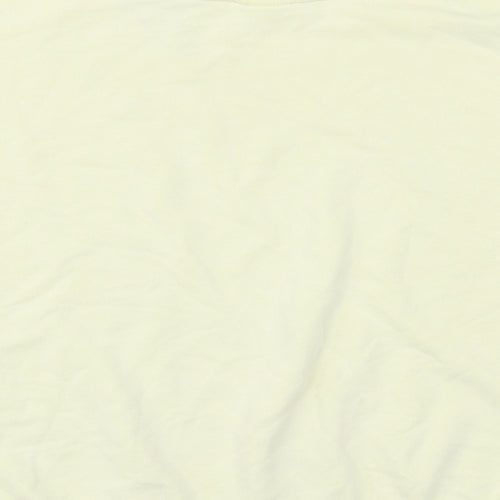 H&M Womens Yellow Cotton Pullover Sweatshirt Size S Pullover