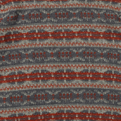 Topman Mens Multicoloured Round Neck Geometric Acrylic Pullover Jumper Size XL Long Sleeve