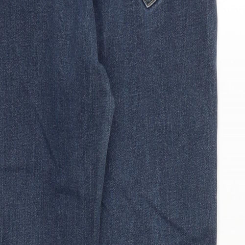 River Island Womens Blue Cotton Skinny Jeans Size 14 L27 in Regular Zip
