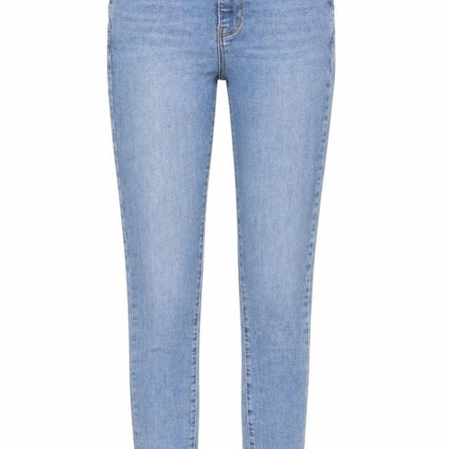 New Look Womens Blue Cotton Skinny Jeans Size 8 L29 in Slim Zip - Raw Hem