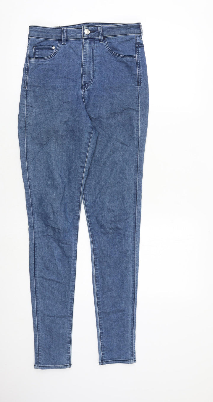 H&M Womens Blue Cotton Skinny Jeans Size 28 in L32 in Regular Zip