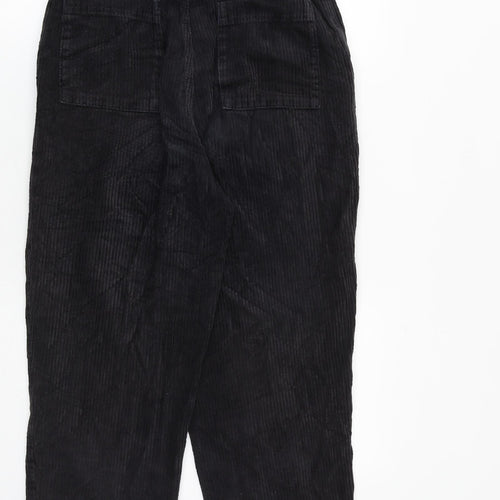 BDG Womens Black Cotton Trousers Size S L24 in Regular Zip - Raw Hem